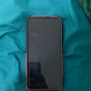 Samsung Smartphone with Black and Red Case